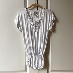 Max Studio macrame detail top